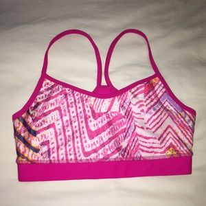 NWT ELEXXI Santa Monica Bra MEDIUM Pink Yoga Club